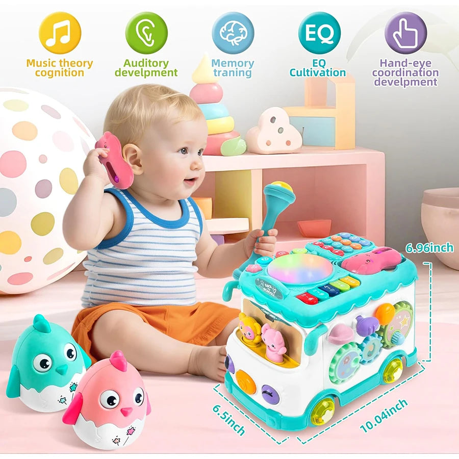 Montessori Educational Toys Baby Musical Bus