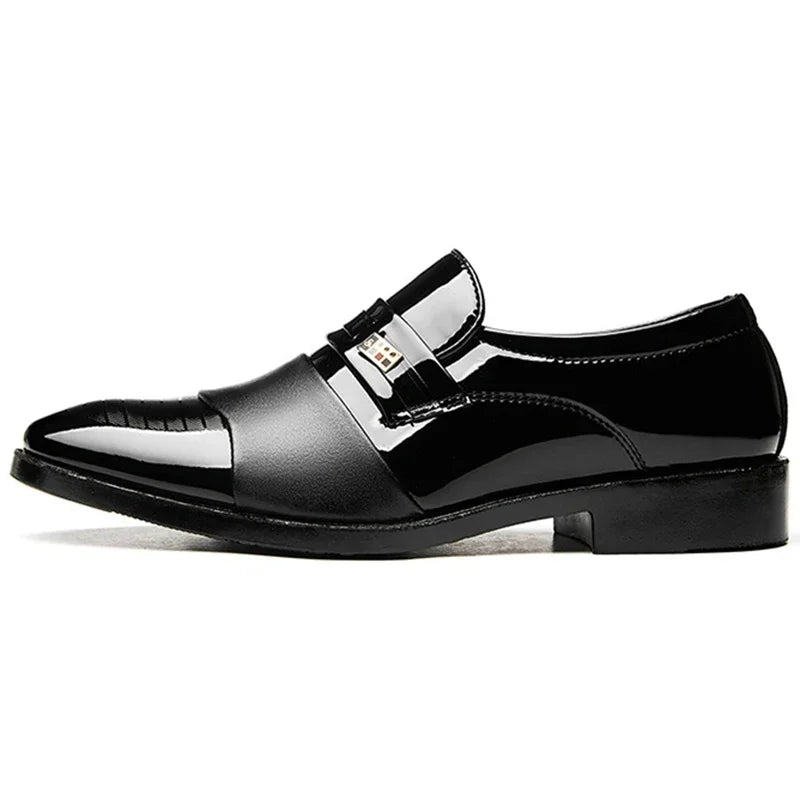 Leather Shoes for Men Wedding Formal Oxfords Business Casual Office Work Shoes for Men Classic Luxury Pointy Men's Dress Shoes
