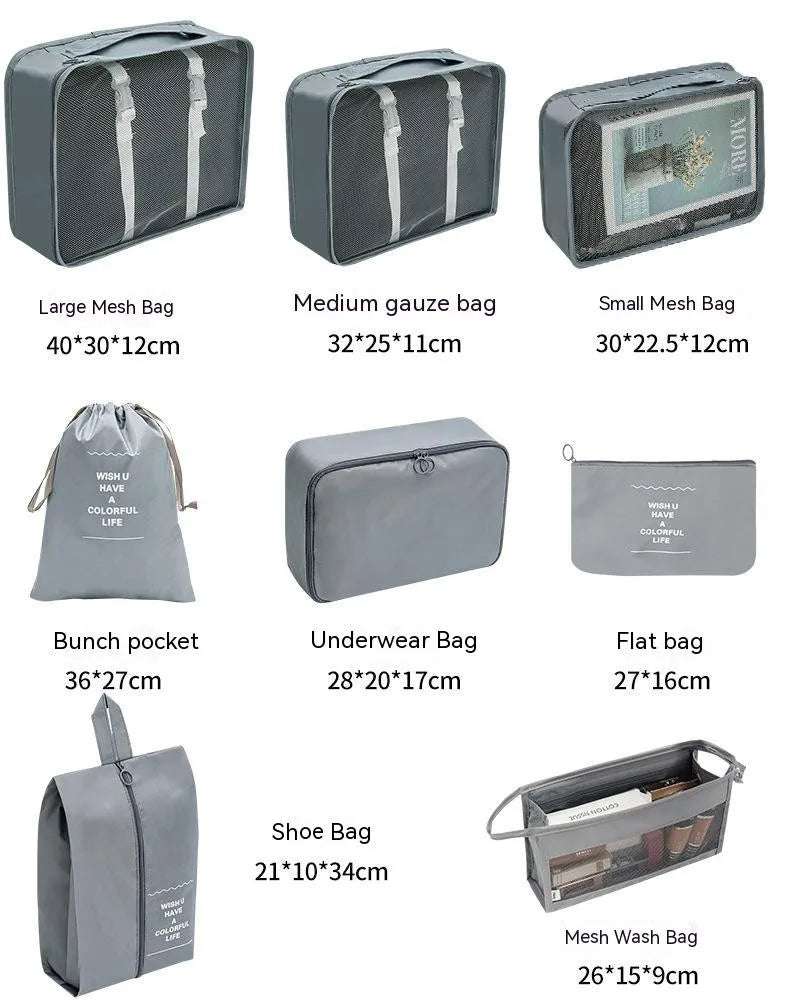 7/8/9/10 Pcs Set Travel Organizer Storage Bags