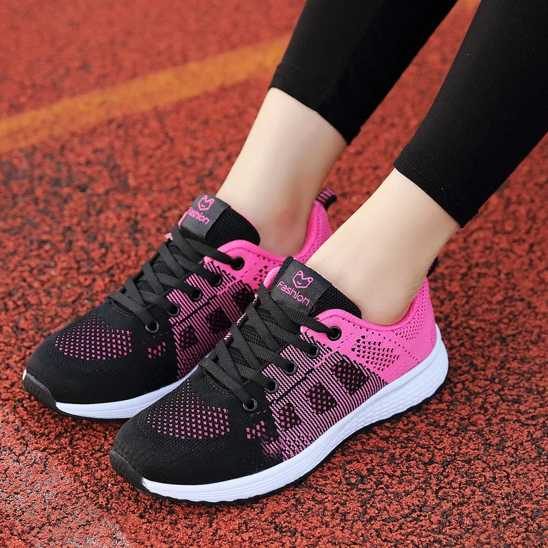 Women's Sneakers Lace Up Fashion Tennis