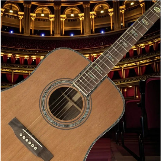 Free Shipping D45 Series Red Cedar Body Acoustic Guitar Good Texture Simple Design Rich Mellow Tone Solid Top Shell Inlay Novice
