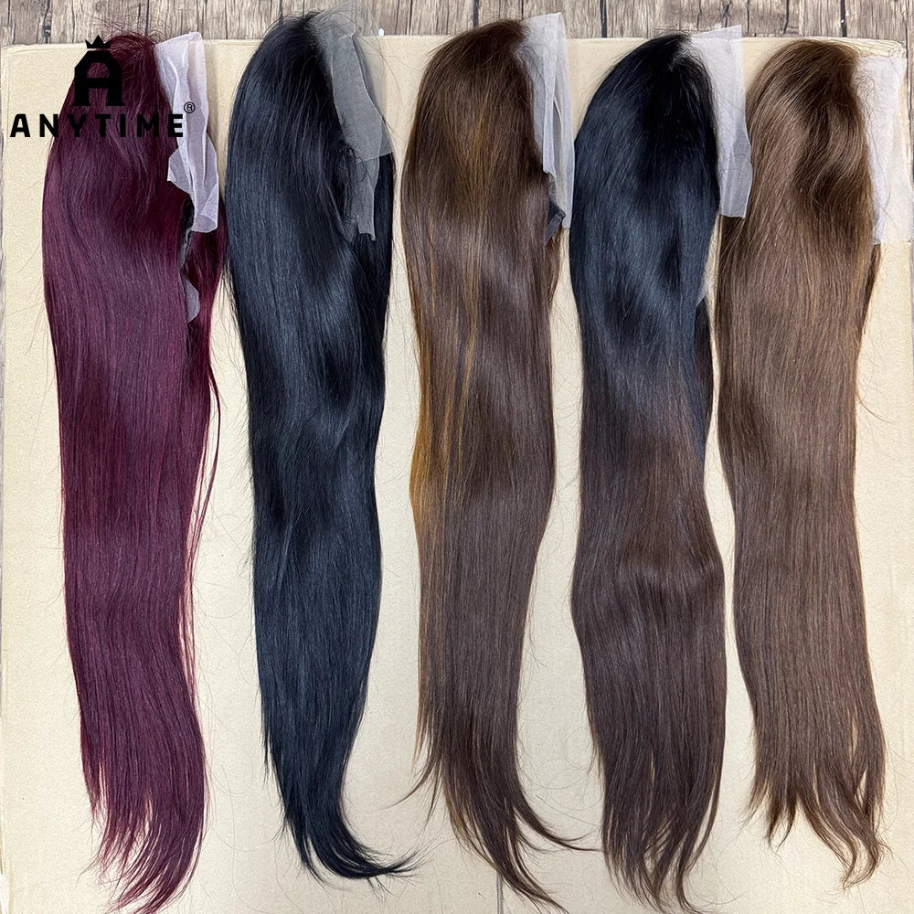 30 inches Straight Front Human Hair Wigs 280% Density 13x4 Transparent Lace Frontal Human Hair Wigs Soft Hair For Black Women