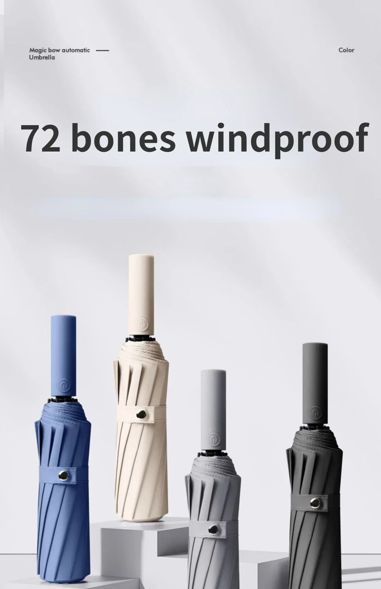 72 Bone Super Strong Windproof Automatic Folding Men Umbrella  Reinforced Large Rainproof Sun Protection Umbrellas Women