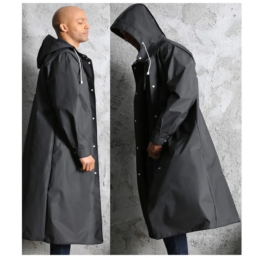 Raincoats for Adults Reusable, EVA Rain Ponchos Lightweight Rain Coat Waterproof Rain Gear for Men and Women