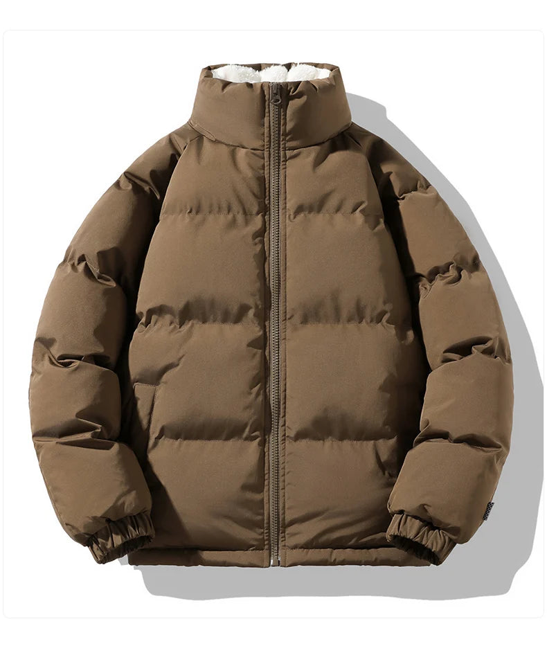 Men Winter Thick Warm Parka Coat Fleece