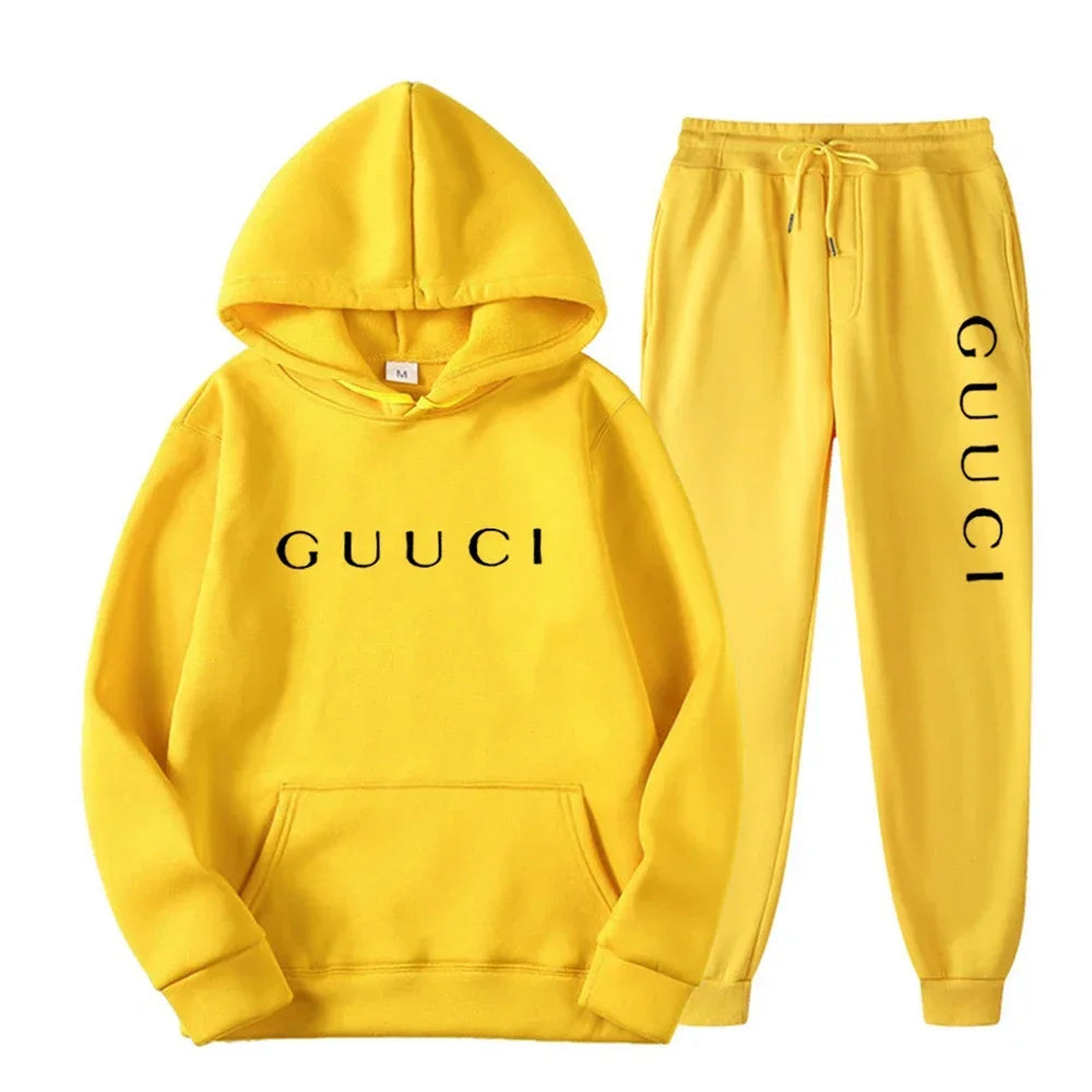 men's and women's hoodie + jogging pants two-piece set
