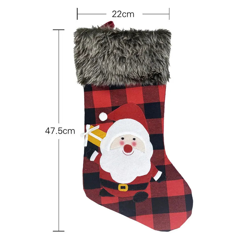 Christmas Stocking Gift Candy Bag Large 2025 New Year Oversize Sock