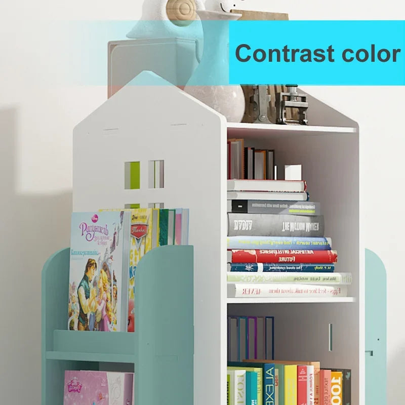 Children's Bookshelf 360° Rotating Cartoon Books