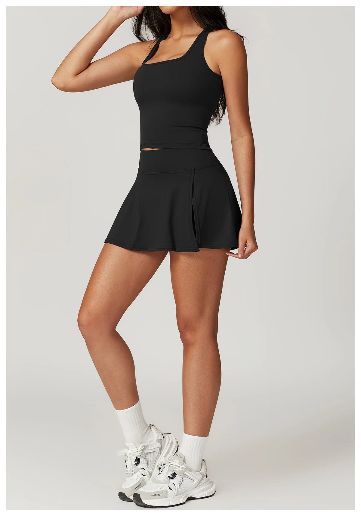 Two Pieces Fitness Yoga Set Women Gym Push Up Running Sportswear Female High Waist Tracksuits Workout Clothers Athletic Wear