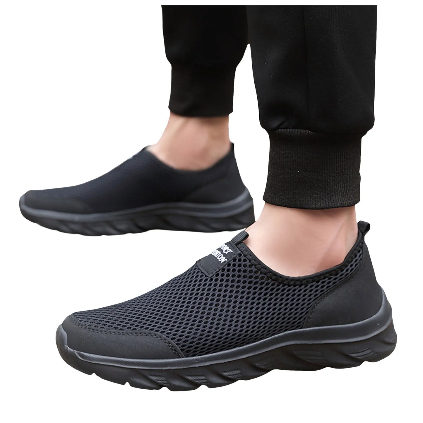 Simple Pure Color Mesh Breathable Comfortable Zapatillas Informales