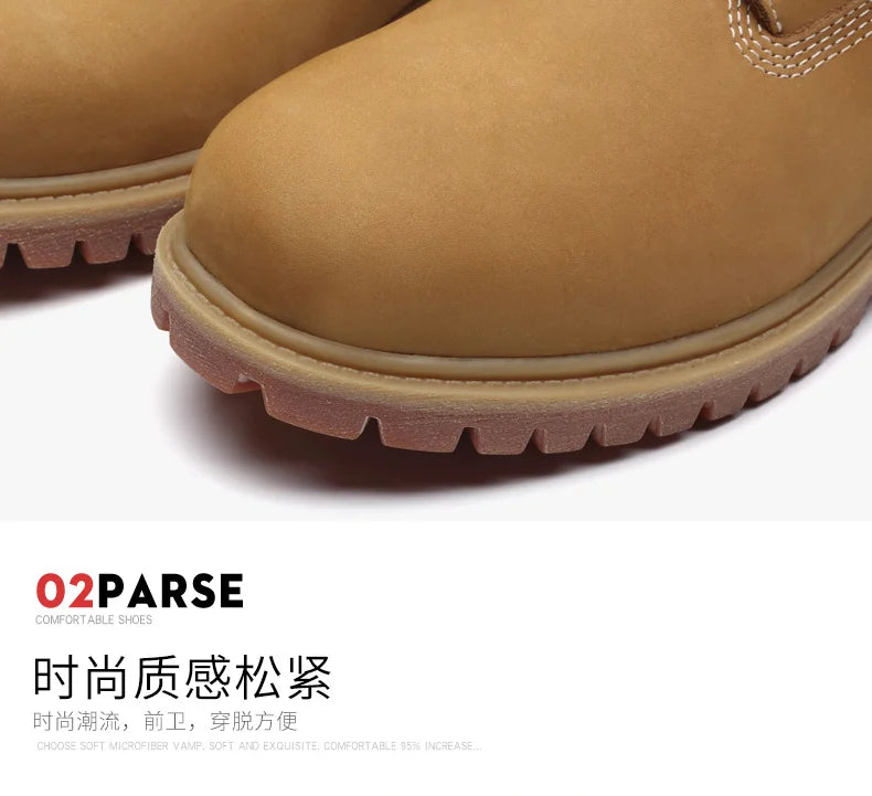 Genuine Leather Men's Winter Spring Ankle Treking Military