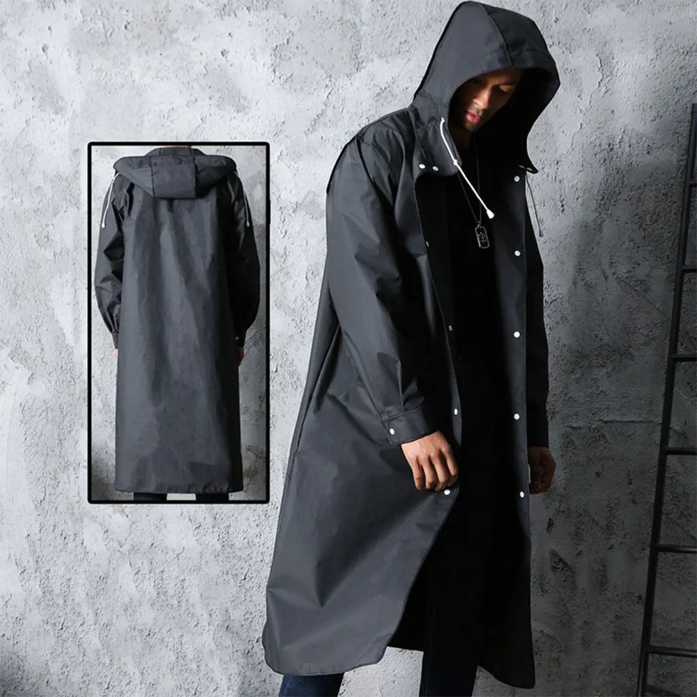 Raincoats for Adults Reusable, EVA Rain Ponchos Lightweight Rain Coat Waterproof Rain Gear for Men and Women