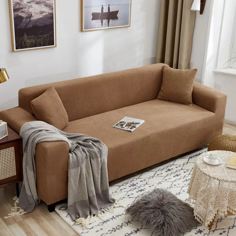 Adjustable Elastic Sofa Cover Armchair Protector Corner L Shape Stretch Slipcovers Couch Cover 1/2/3/4/5 Seater  For Living Room