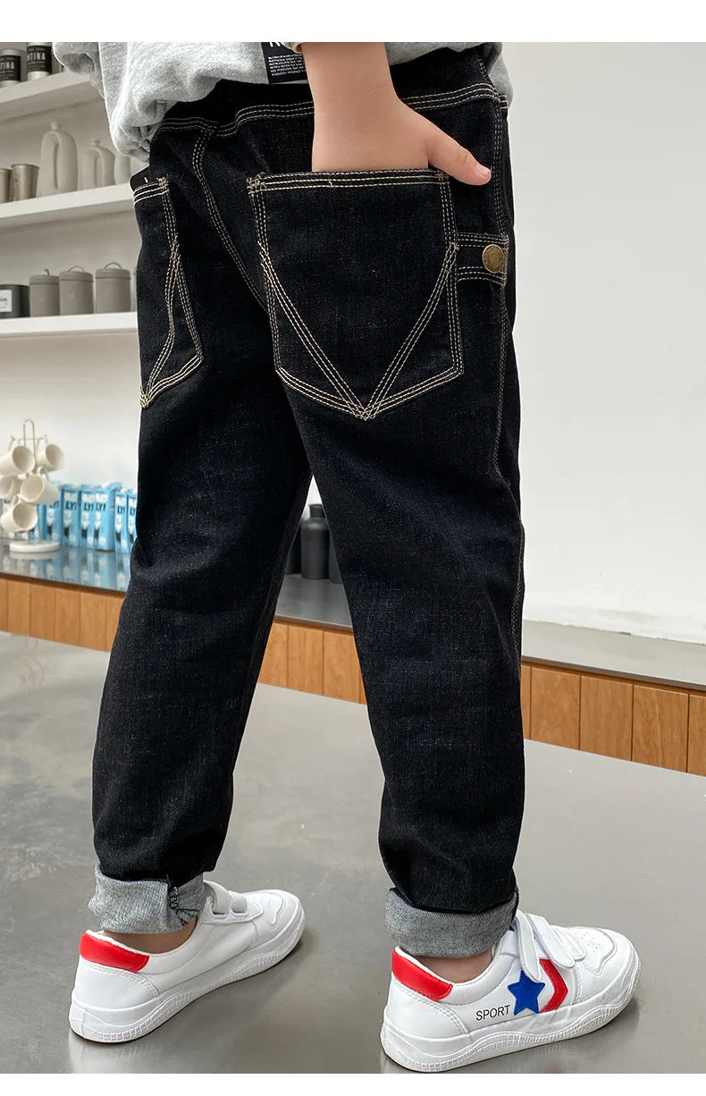 3-14 Years Plain Blue Boy jeans