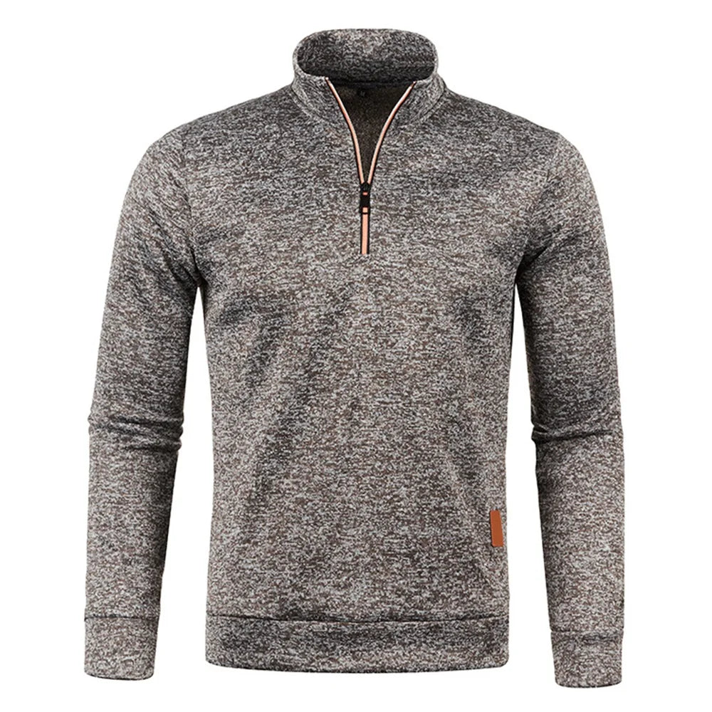 Men Sweatshirts Spring Thicker Pullover Half Zipper Pullover