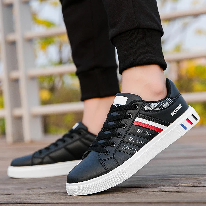 2024 Mens Casual Sneakers New Fashion Lace-up White