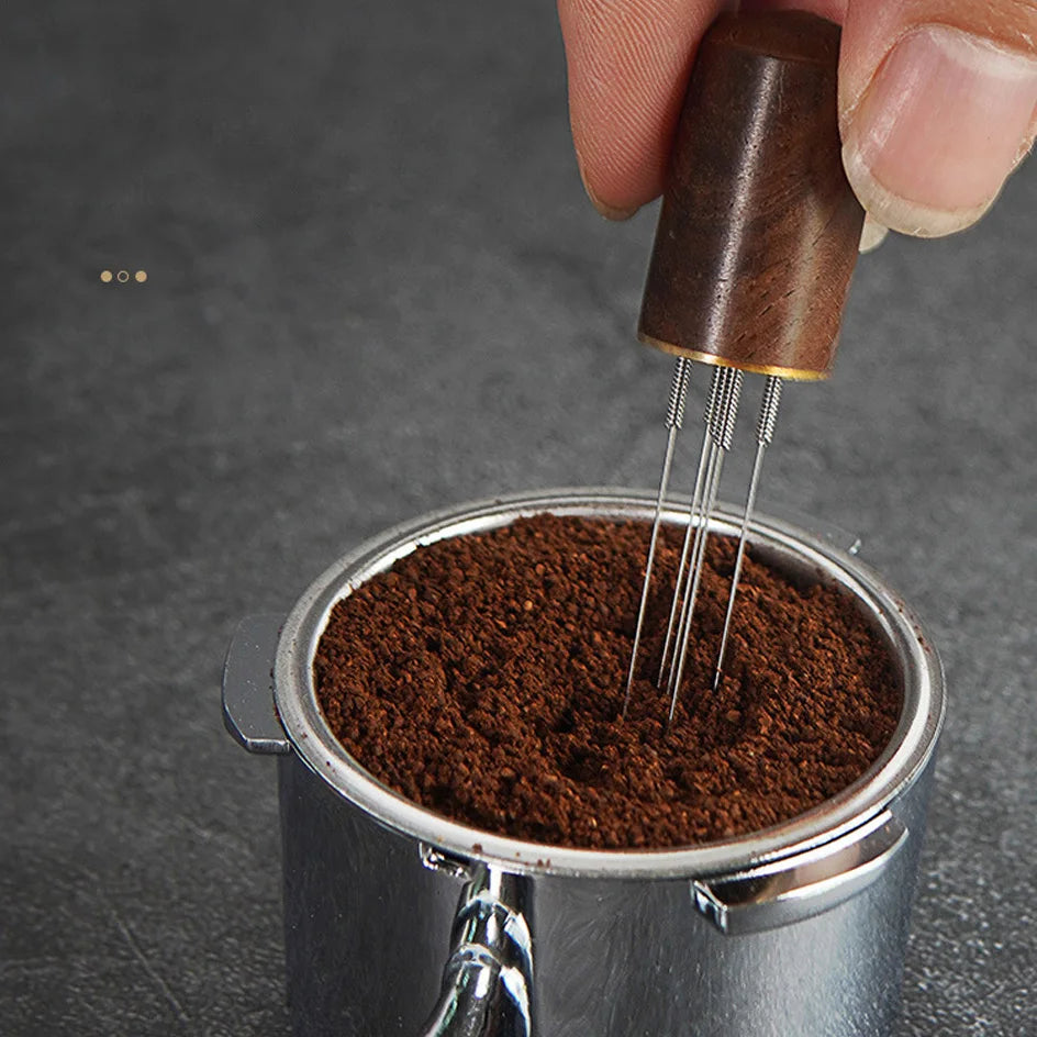 Coffee Tamper 54mm Ripple Base Espresso Tamper Barista Spring Loaded Coffee Tamper with Depth indication Tampers 51mm 53mm 58mm
