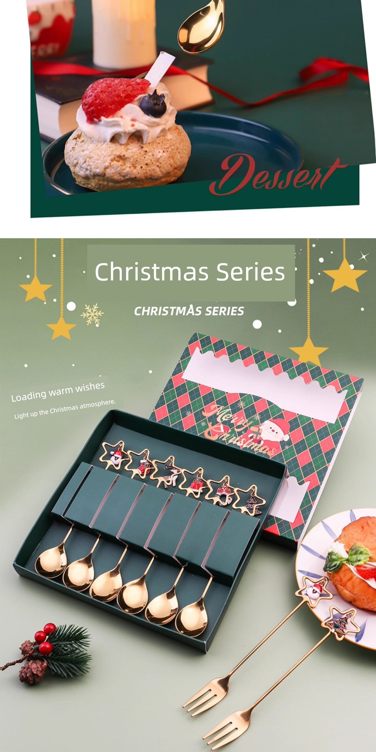 Stainless Steel Coffee Stir Spoon Christmas Gift