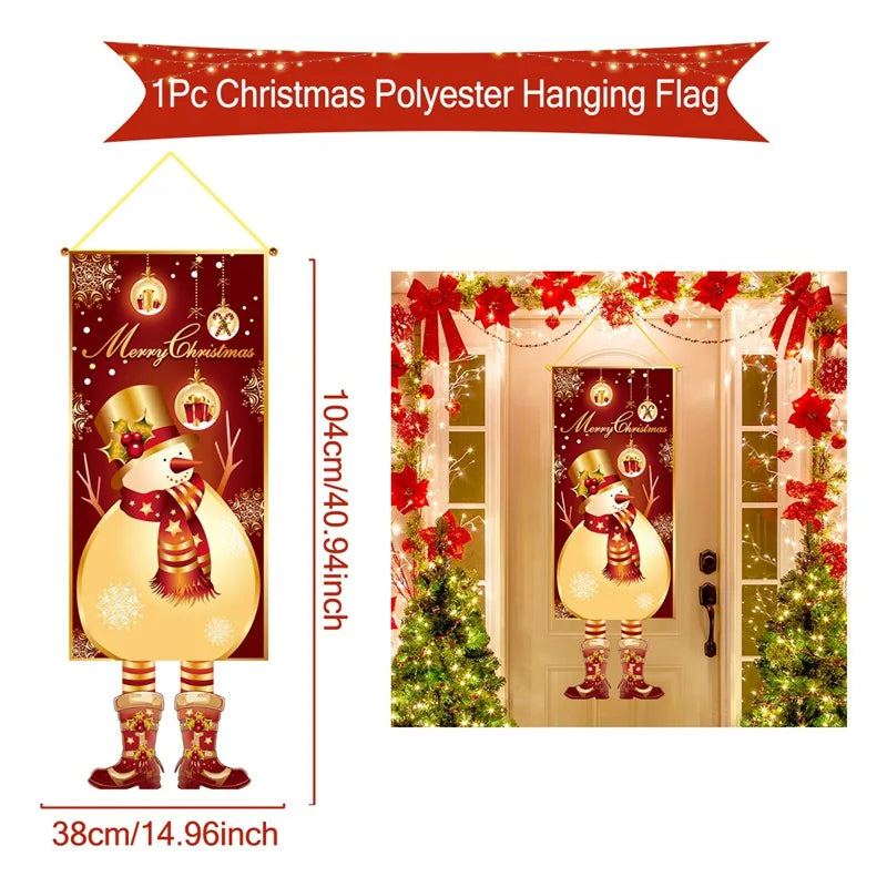 Christmas Hanging Flag Merry Christmas Decoration