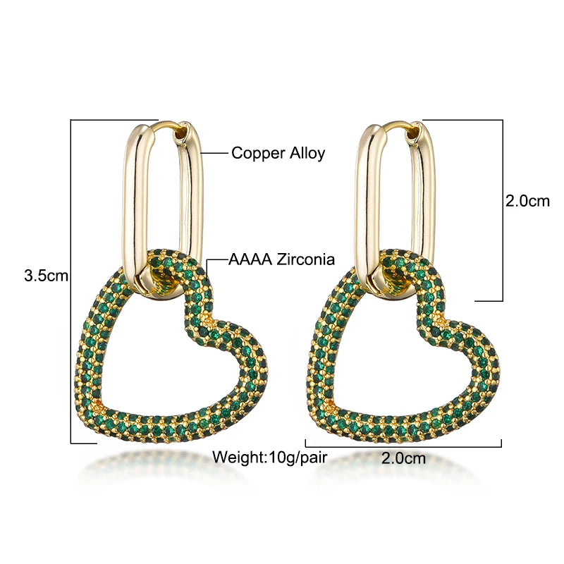 LOVBEAFAS Heart Women's Hoop Earrings Oval