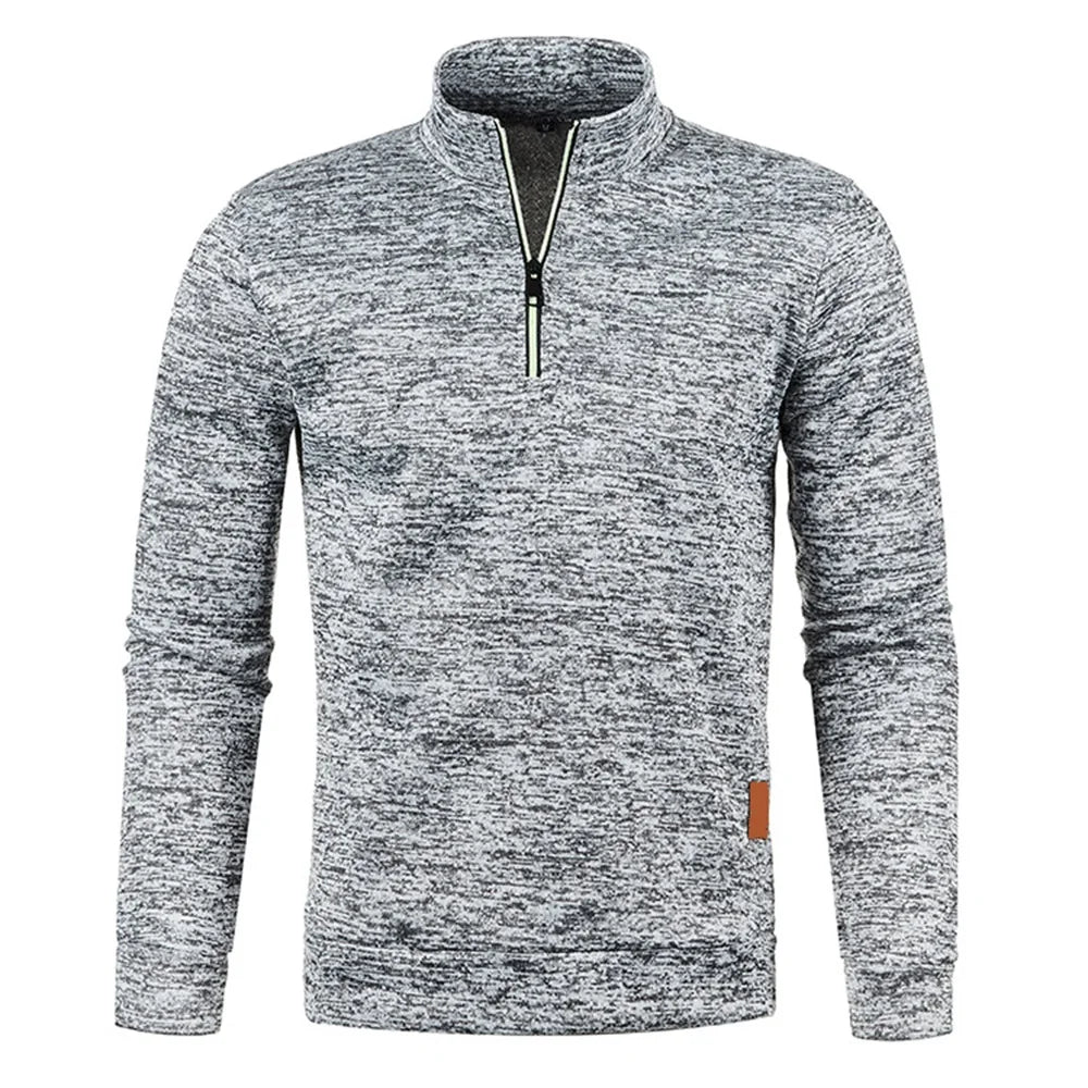 Men Sweatshirts Spring Thicker Pullover Half Zipper Pullover