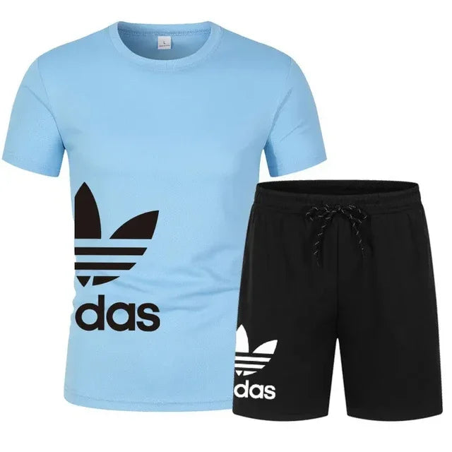 Men's shorts set, two-piece set, luxury designer clothing, fashionable garter, gym.