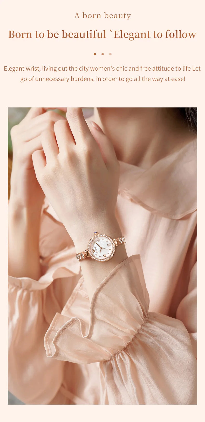 OLEVS 9903 Women Watchs Original Fashion Elegant Quartz Wristwatch Waterproof Luminous Bracelet Watch Band Diamond Bezel Reloj