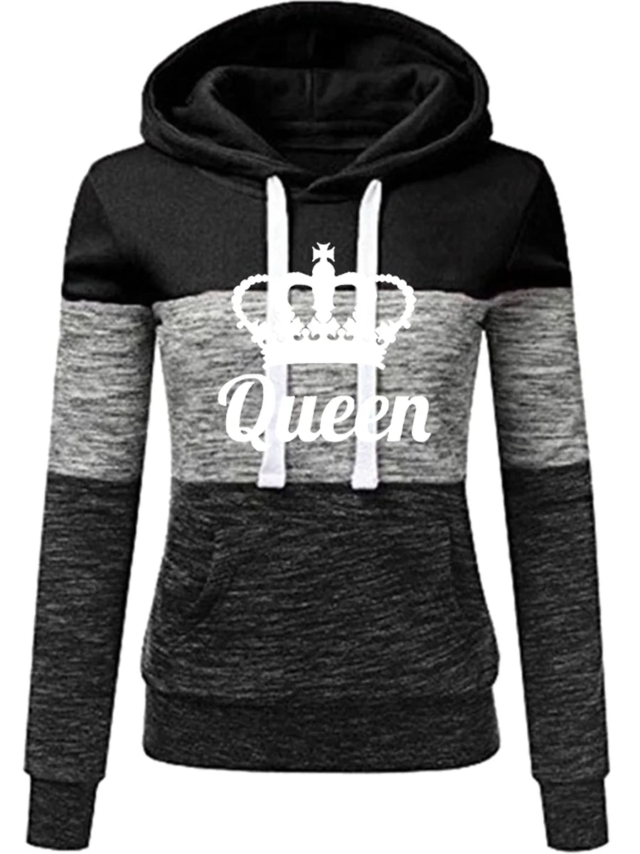 Women Queen Print Clothing Women's Sweatshirt Hoodies