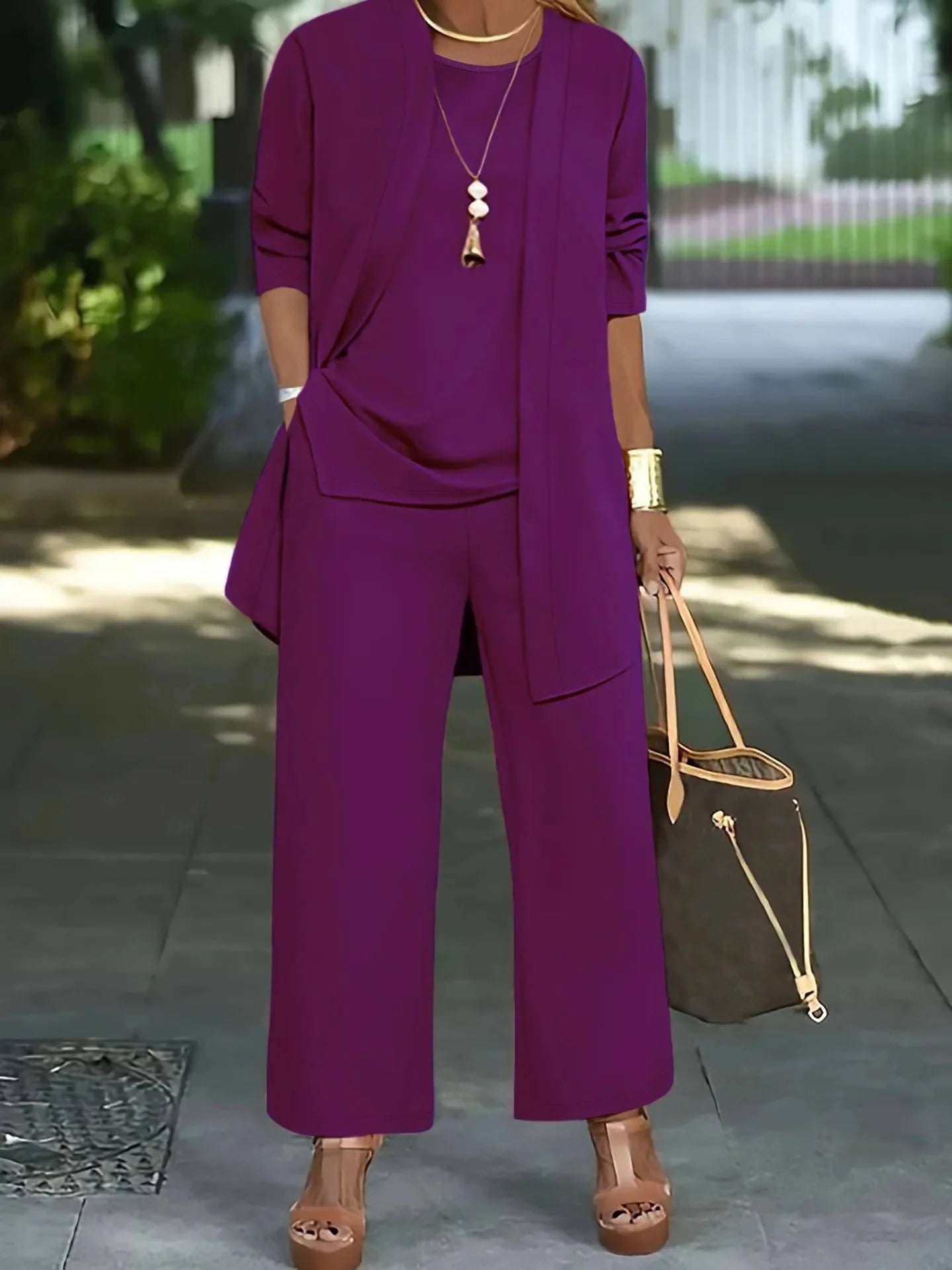 Stylish Slimming Age-Reducing Fashionable Plus Size Women's Three-Piece Suit New Spring Autumn 2020 Wide Tai Tai Skirt Set