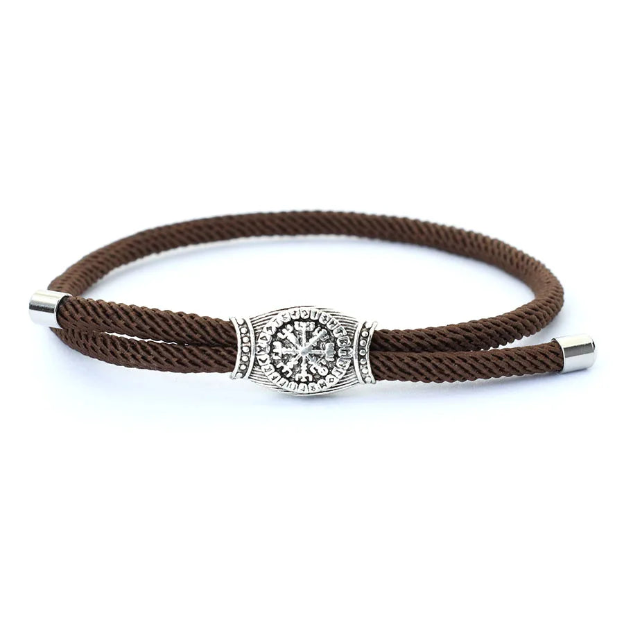 Retro Mens Viking Bracelet Handmade Adjustable Rope Bracelet