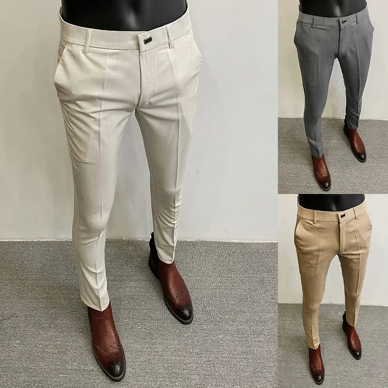 Men Suit Pants Formal Trousers