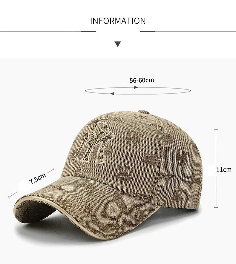 Spring And Autumn New Men's And Women's Baseball Caps Korean Fashion Embroidery Letter Caps Outdoor Leisure Travel Sun Hats