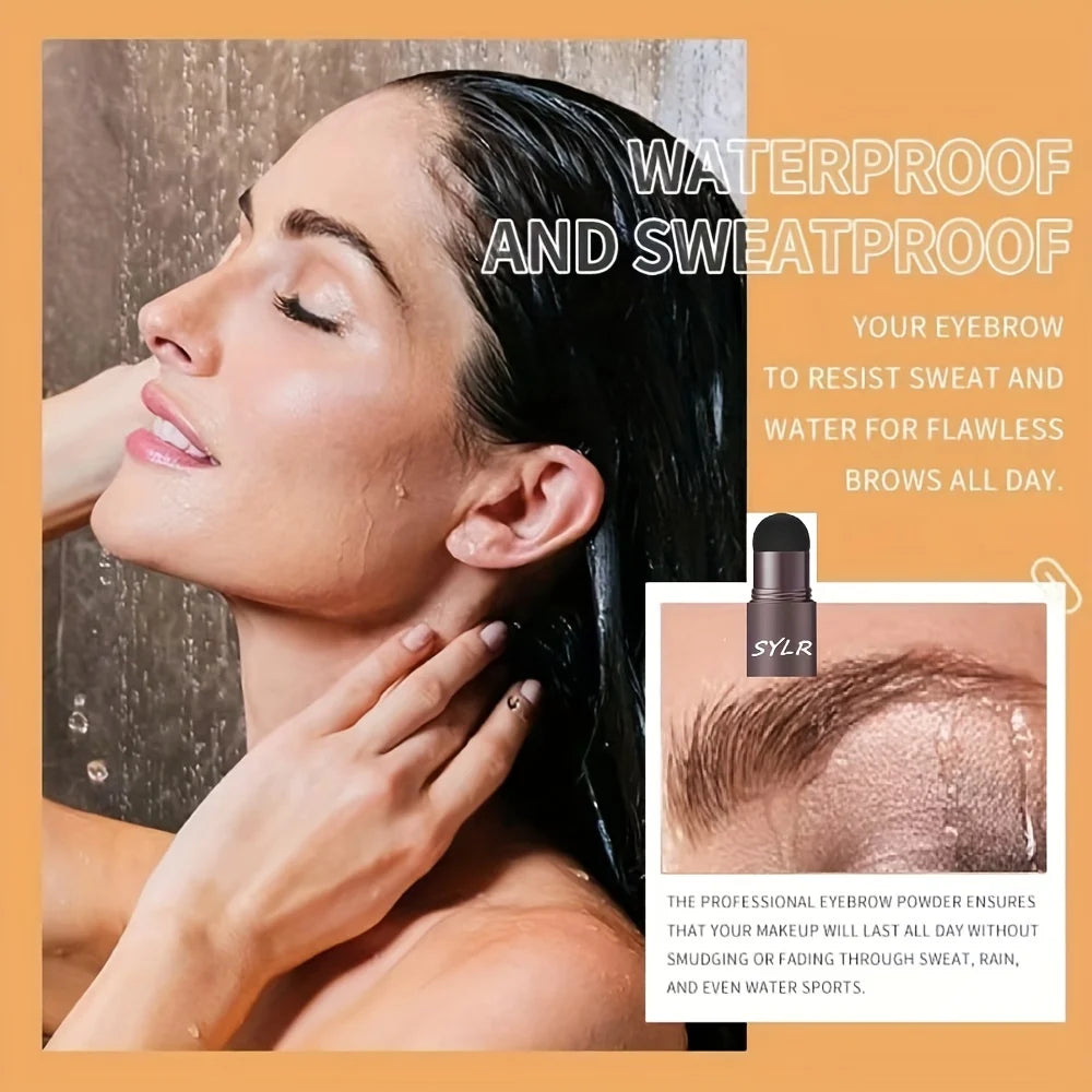 Professional eyebrow seal shaping set pen waterproof makeup pen female lasting perfect eyebrow template and 10 templates and brushes