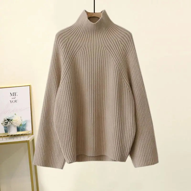 Plus Size Autumn Winter Women's Set New Lazy Style Sweater And Slimming Casual Pants Two Piece Set Trendy Elastic Knitted Fabric
