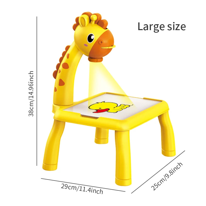 Electric deer projection drawing board multi-functional writing board learning drawing can erase coloring educational toys
