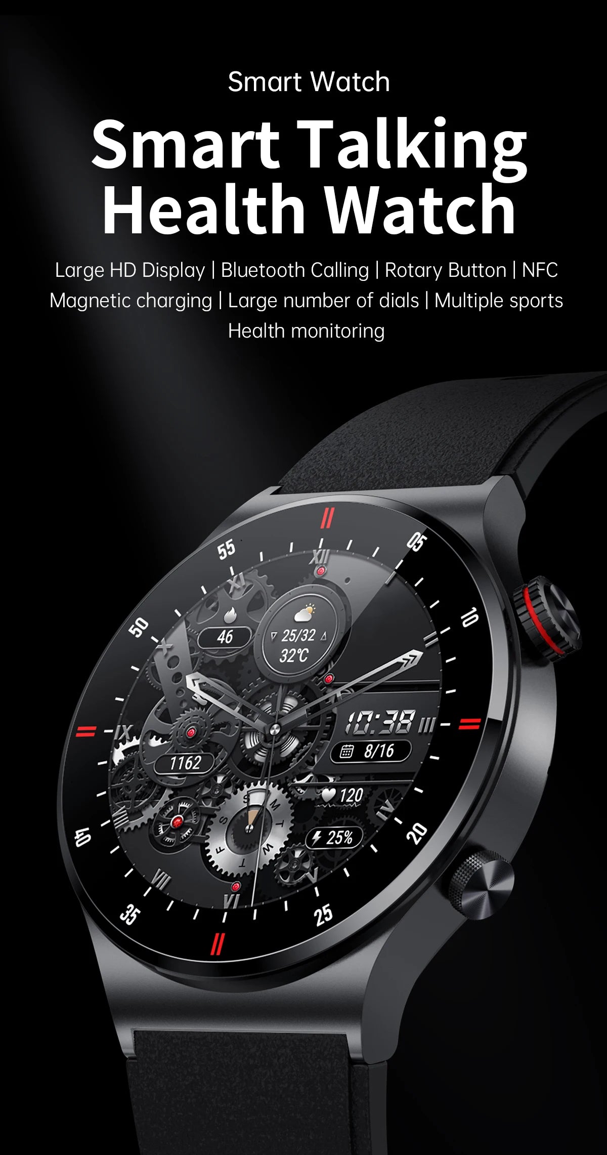 Luxury Smart Watches Men NFC BT Call Fitness Waterproof Sports Wrist Intelligent Smartwatches for Women Kids Xiaomi Huawei 2025