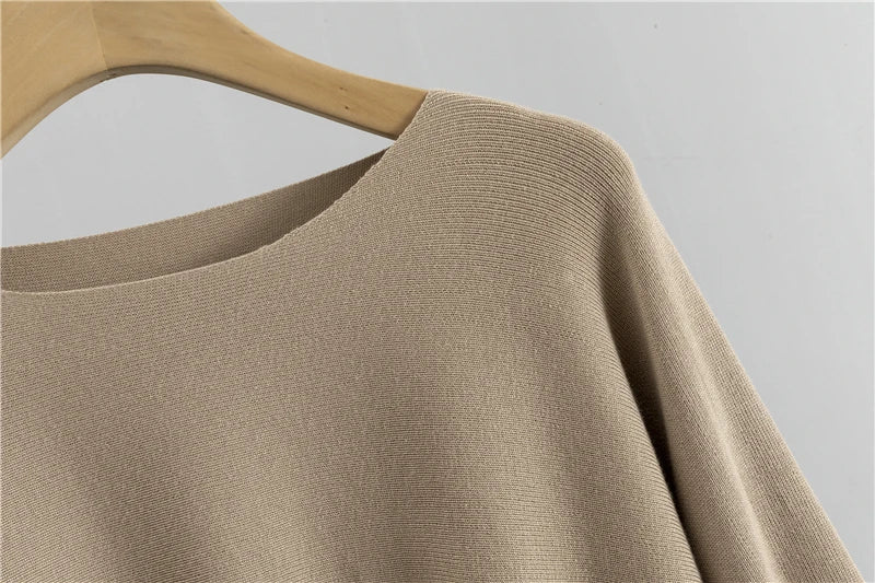 Autumn Elegant 2 Two Piece Set Women Fashion Casual Pullover Sweater