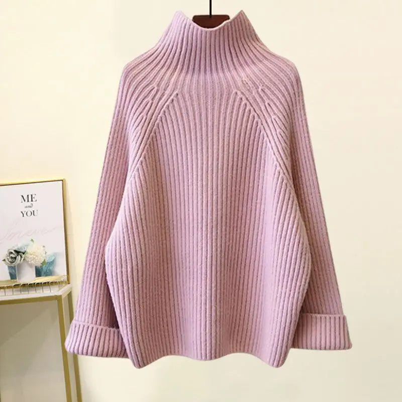 Plus Size Autumn Winter Women's Set New Lazy Style Sweater And Slimming Casual Pants Two Piece Set Trendy Elastic Knitted Fabric