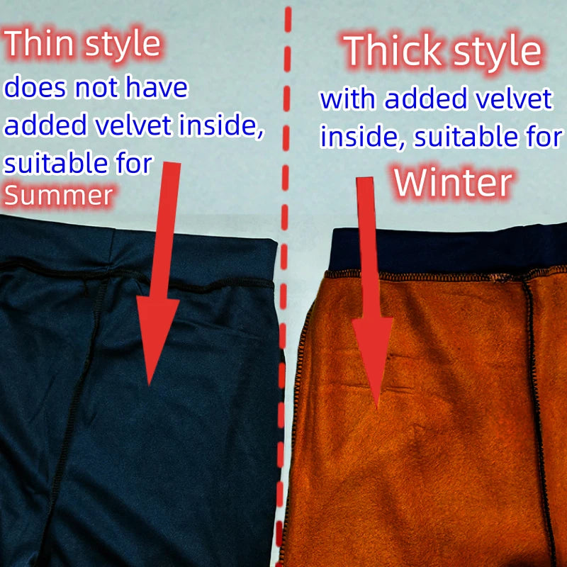Thin & Thick Warm Winter Pencil Pants Womens Snow Plush Strench Lady