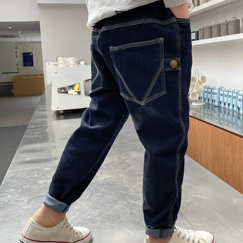 3-14 Years Plain Blue Boy jeans