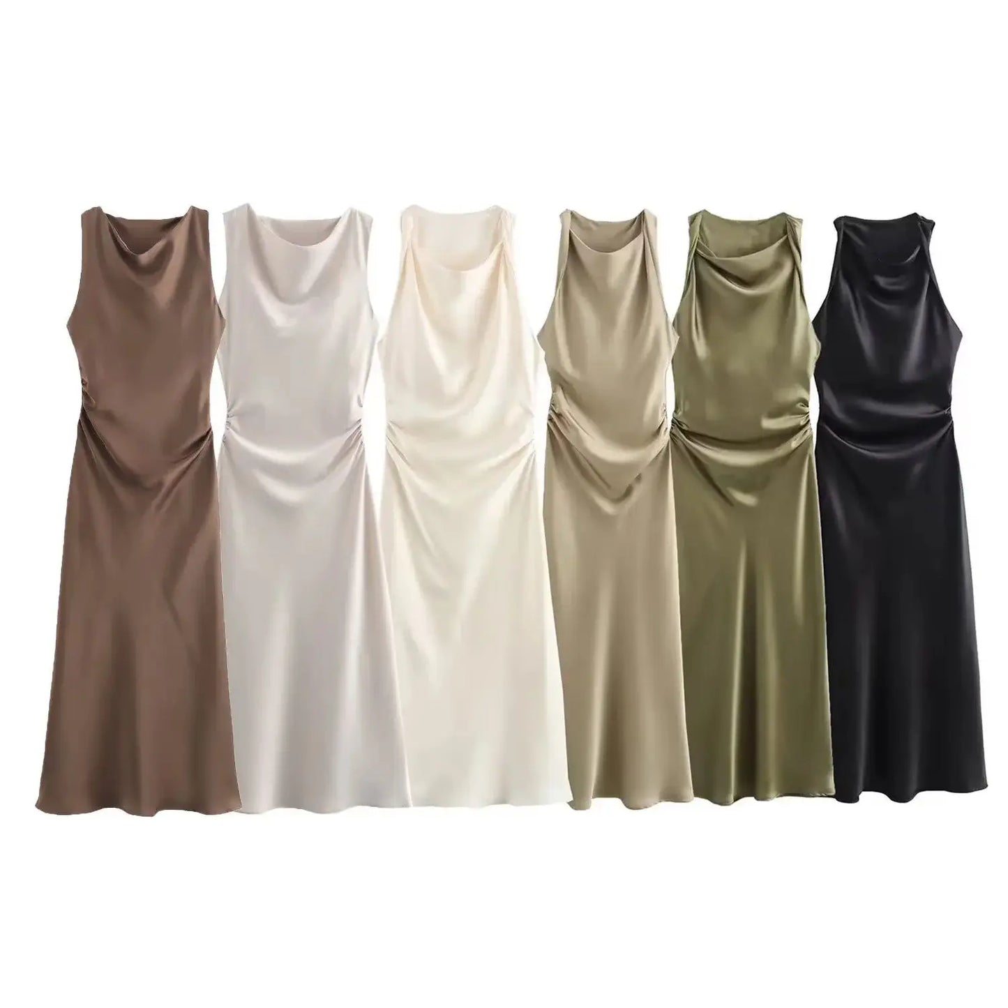 Satin Long Dresses for Women