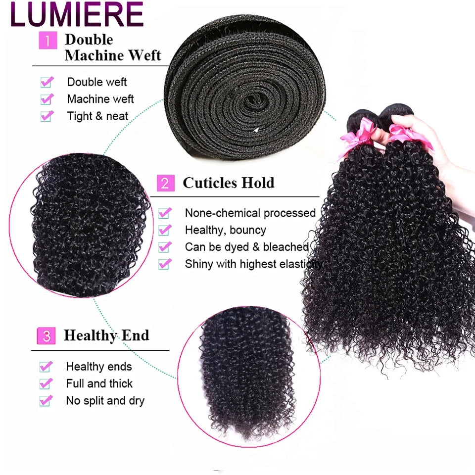 Afro Kinky Deep Curly Human Hair Bundle 100% Virgin Human Hair Unprocessed Hair Extension Top Quality Wholeasle 18A Double Weft