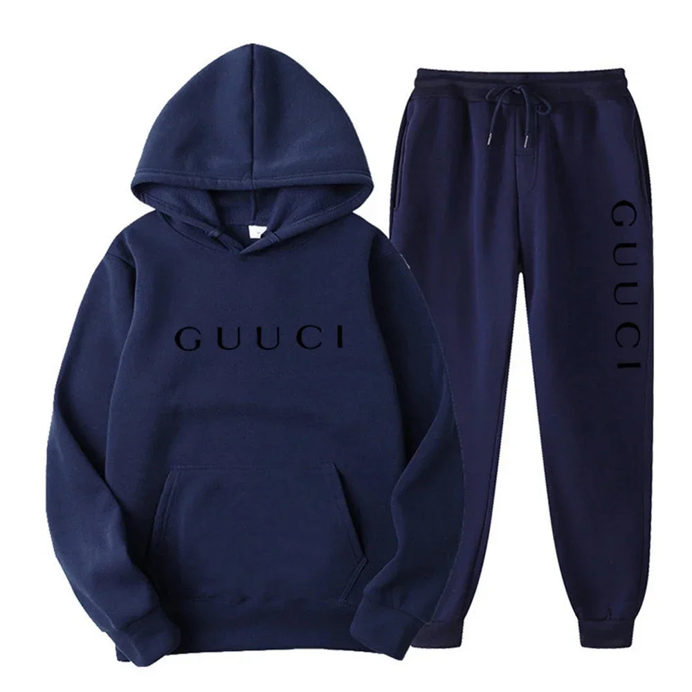 men's and women's hoodie + jogging pants two-piece set