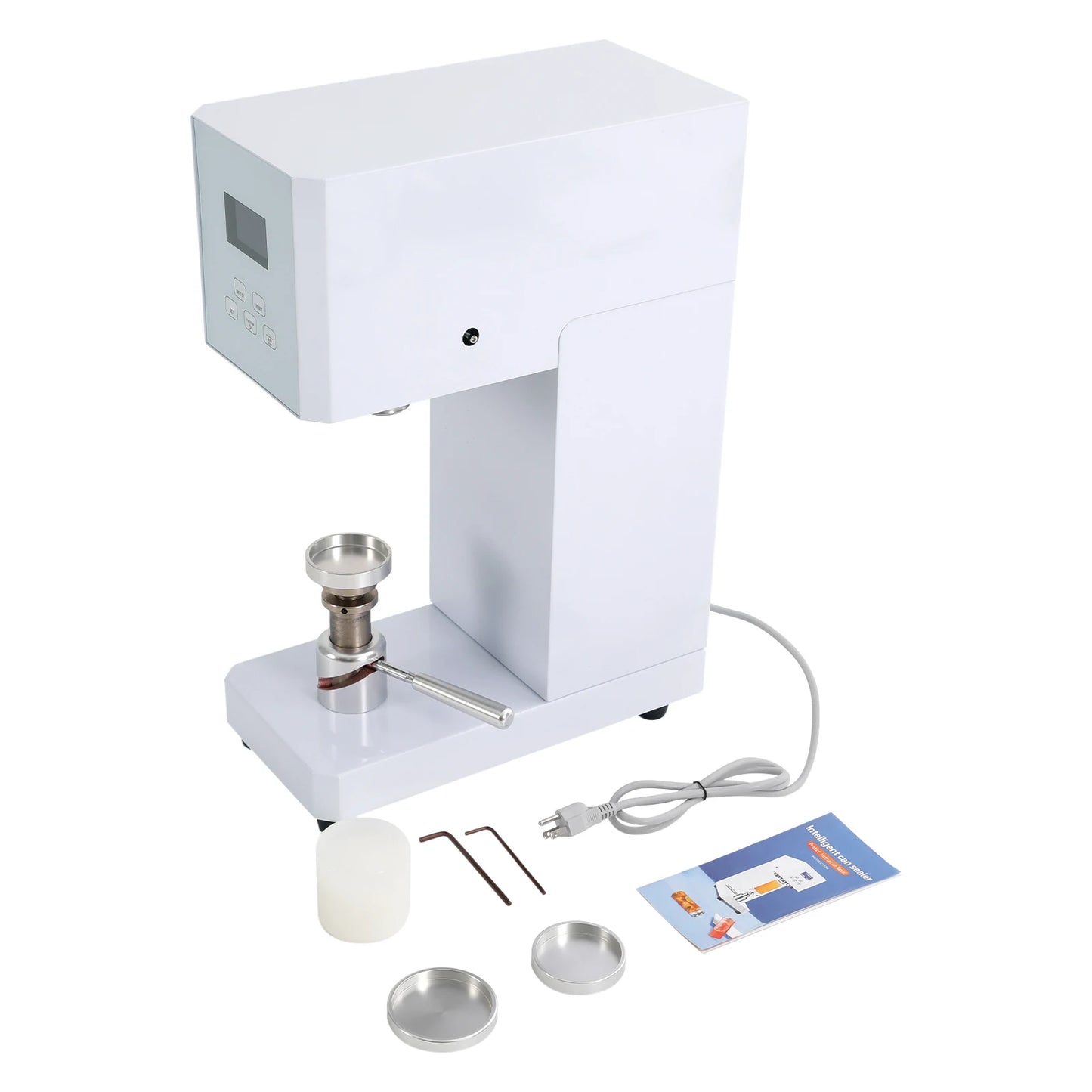 110V Beverage Seal Machine  Semi-Automatic Milk Tea Drink Bottle Sealer  Cans Seamer  5.5cm 370W