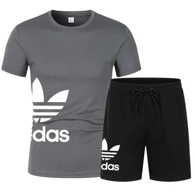 Men's shorts set, two-piece set, luxury designer clothing, fashionable garter, gym.