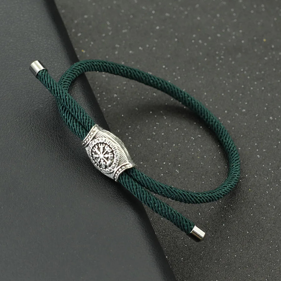 Retro Mens Viking Bracelet Handmade Adjustable Rope Bracelet