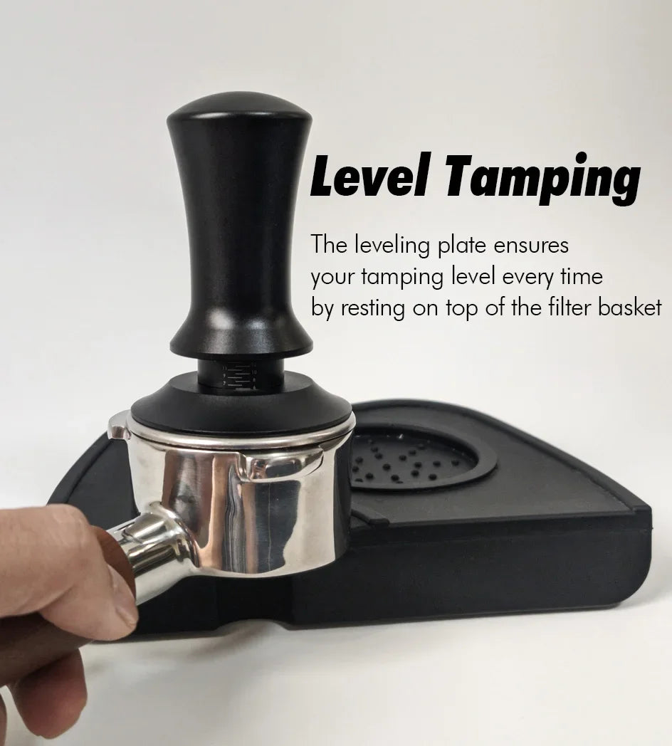 Coffee Tamper 54mm Ripple Base Espresso Tamper Barista Spring Loaded Coffee Tamper with Depth indication Tampers 51mm 53mm 58mm