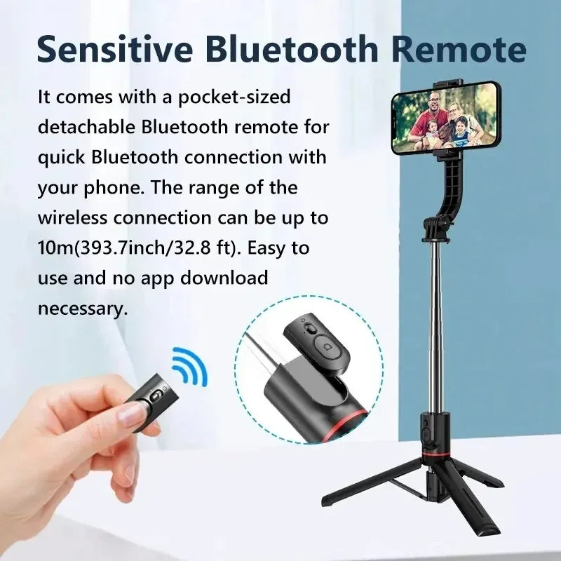 Wireless Selfie Stick for Smartphone, 44 Inch Tripod with Bluetooth Remote,