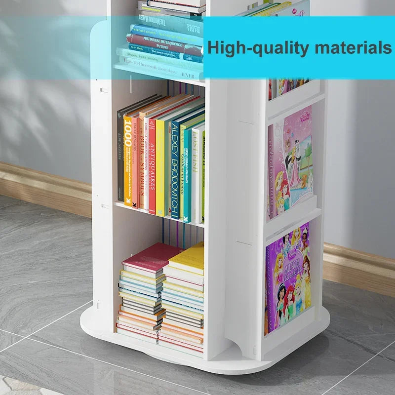 Children's Bookshelf 360° Rotating Cartoon Books