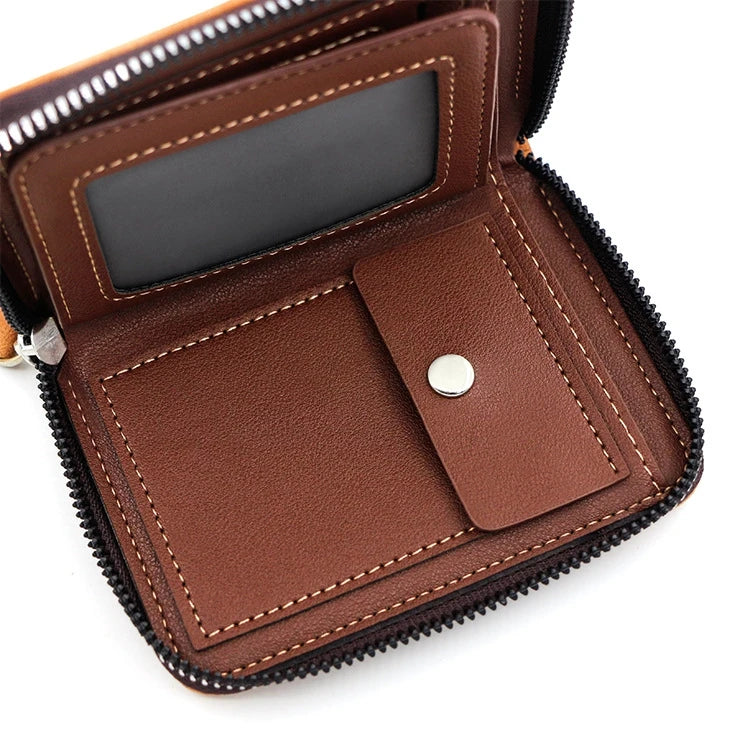 Men's Wallet Made Of Leather Wax Oil Skin Purse For Men Coin Purse